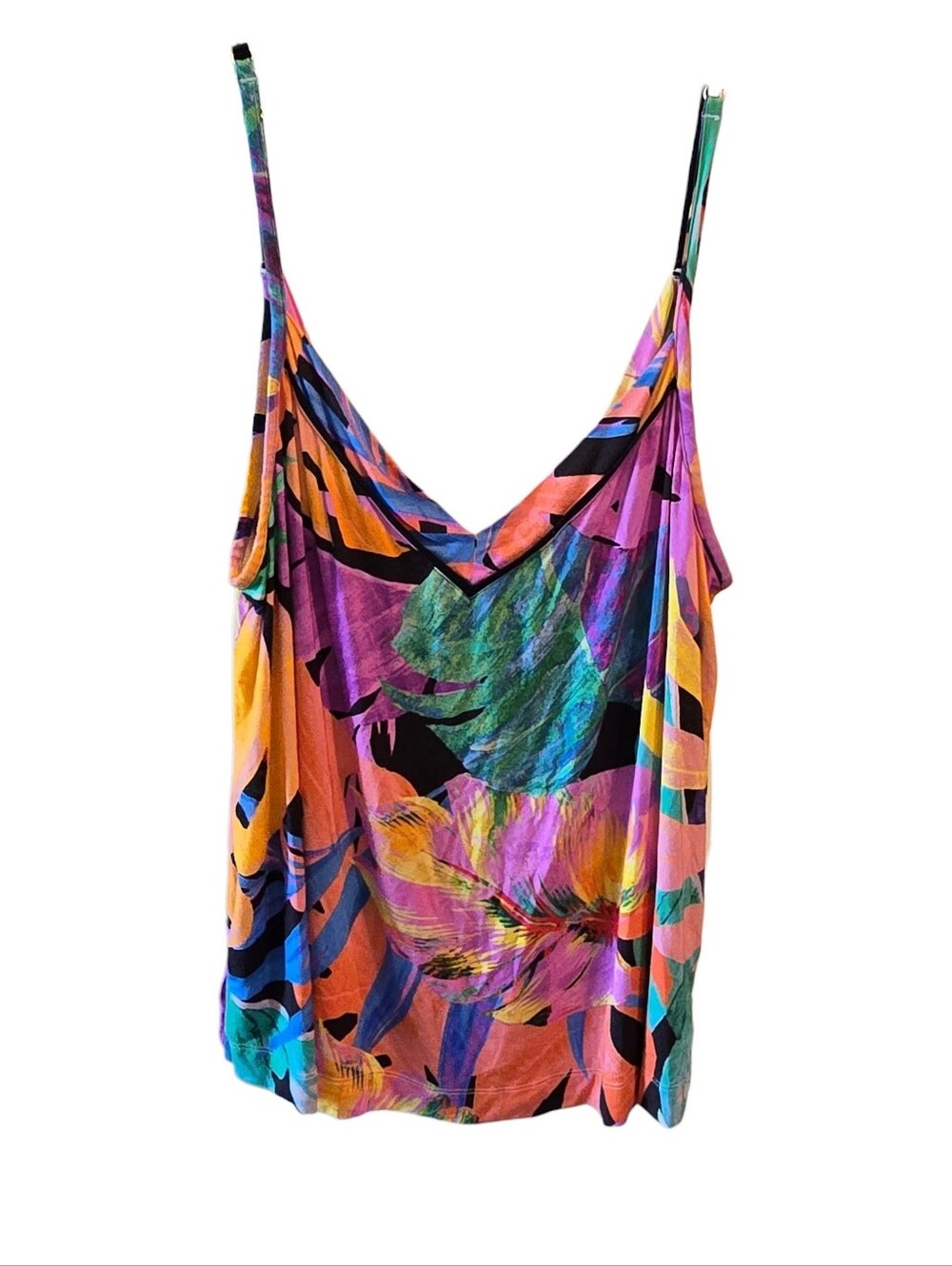 💜 SOMA Floral Watercolor sleep Tank Large Pajamas